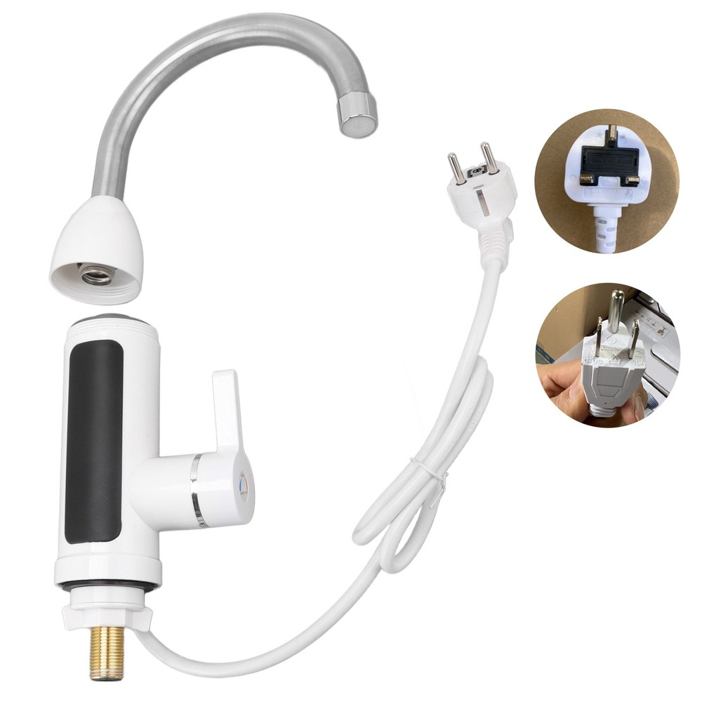 110V Instant Tankless Electric Water Heater Faucet 360° Rotating Hot Water Tap