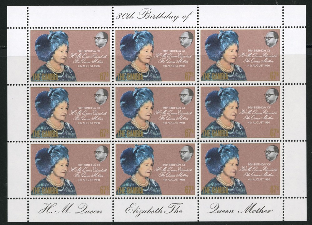 Gambia   1980  Scott # 412  Mint Never Hinged Sheet