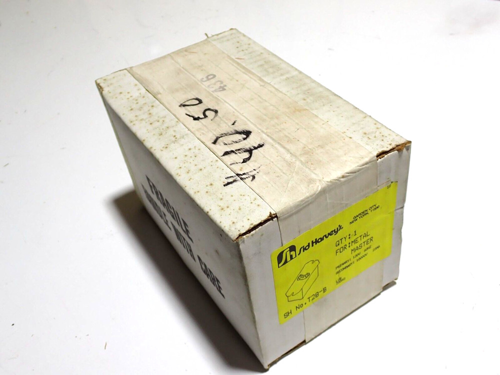 SID HARVEY'S IGNITION TRANSFORMER T28B PRI 120V SEC 10000V NEW