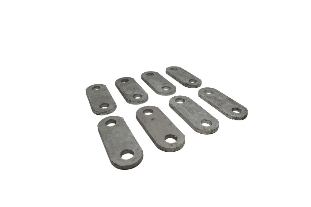 Galvanized Shackle Plate kit - 8 units for Trailer Leaf Springs