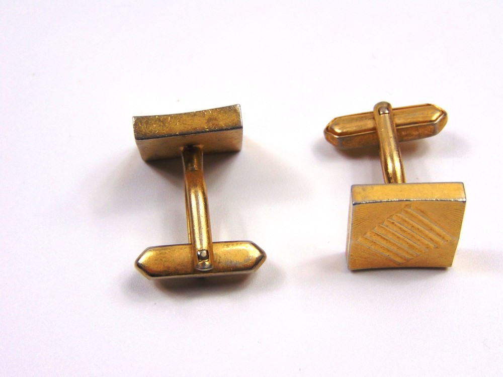 Vintage Square Gold tone cufflinks