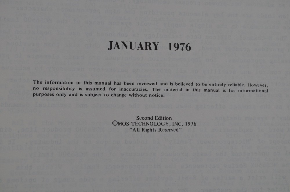 MOS Technology Microcomputers Hardware Manual – Vintage Original Book 1976