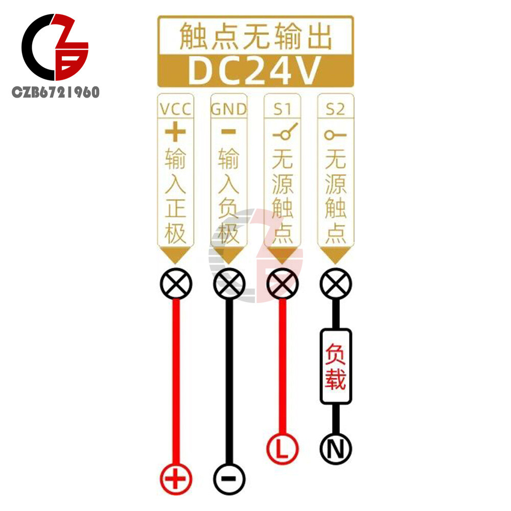 110-220V 12/24V Digital Time Delay Relay Cycle Timer Control Switch Programmable
