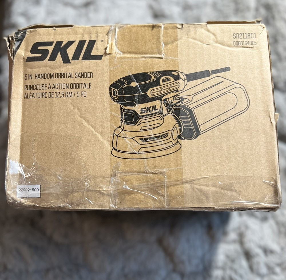 SKIL 5” Random Orbital Sander with Cyclonic Dust Box & 3pc One Size, Multi