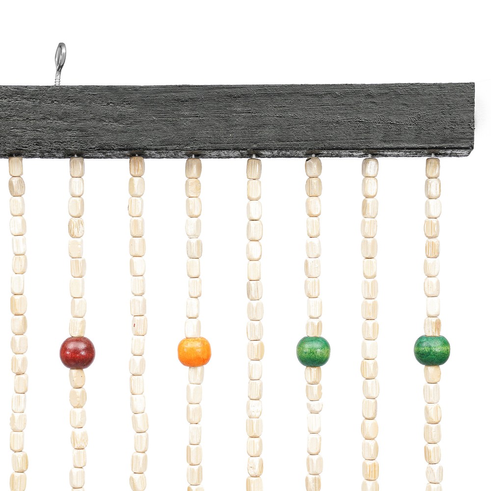 Natural Bamboo Beaded Curtain Colorful Boho Bamboo Beaded Window Doors Divider