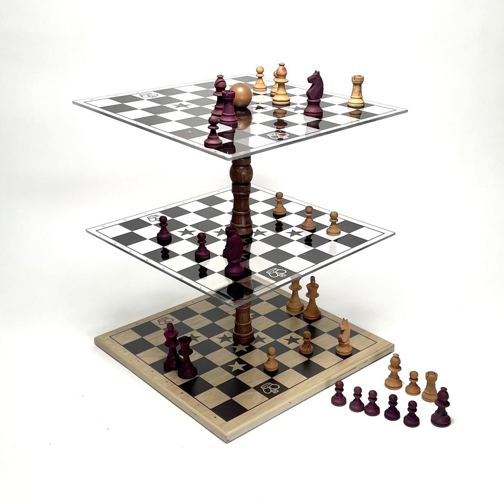 Vintage Space Chess Multi-Level Chess Set 4th Dimension