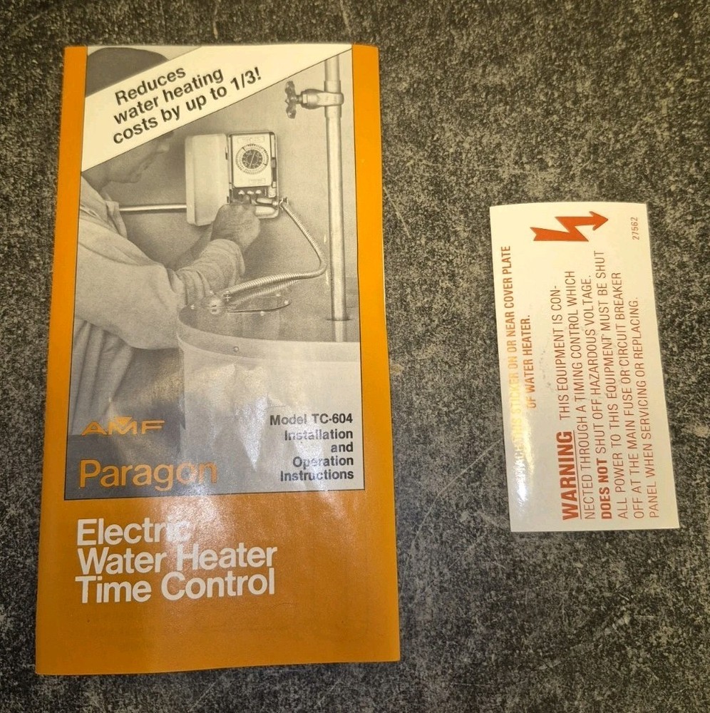 New AMF Paragon TC-604 Electric Water Heater Time Control 208-250V 60Hz