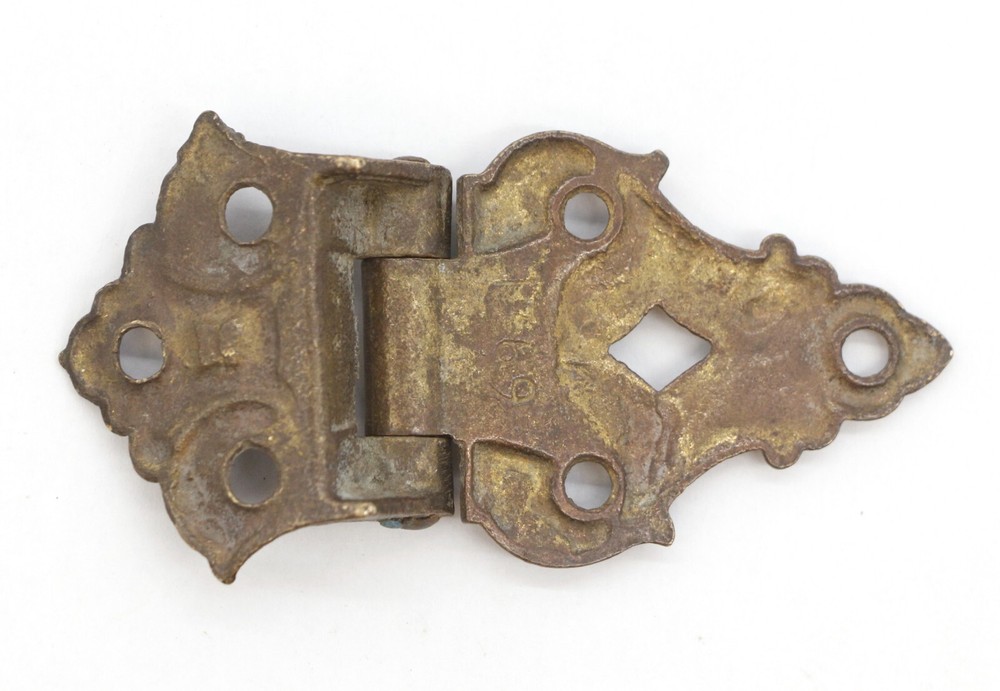 Antique 3.75 in. Victorian Bronze Offset Ice Box Hinge