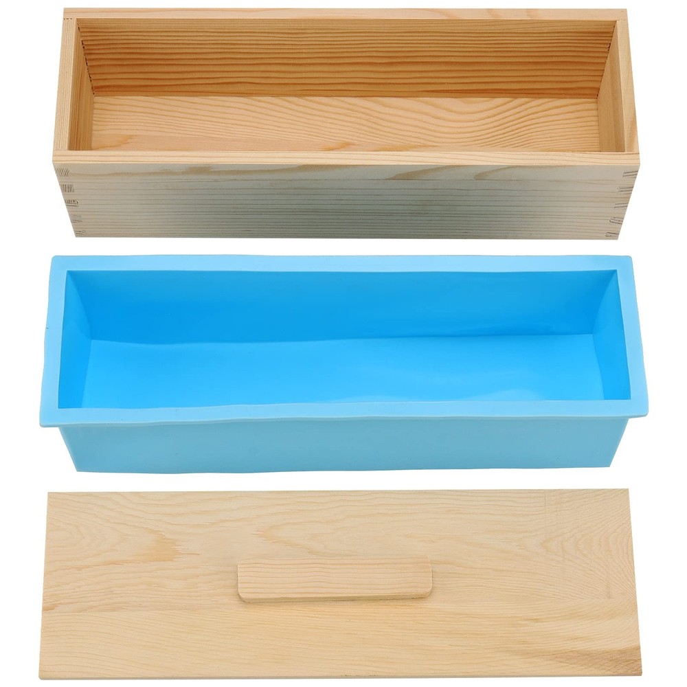 3 Set 42 oz Silicone Soap Molds, Rectangular Bar Loaf Soap Making Mold Kit with