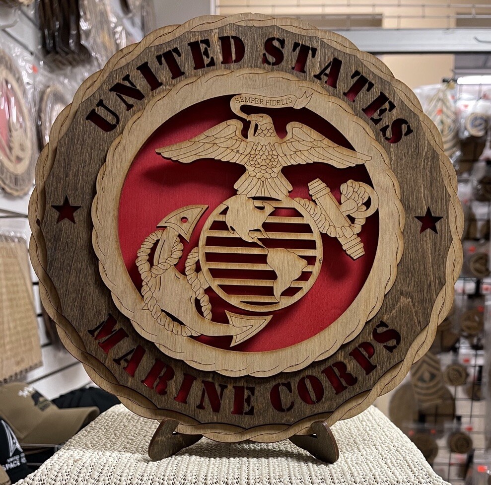 Marine Corps Wooden Plaque