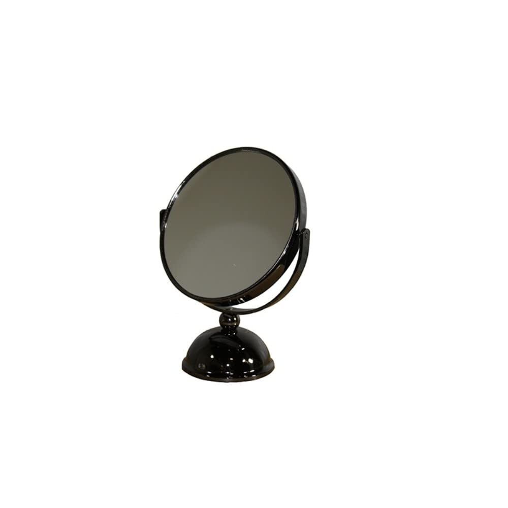 9 Black Round Metal Framed Makeup Shaving Tabletop Mirror