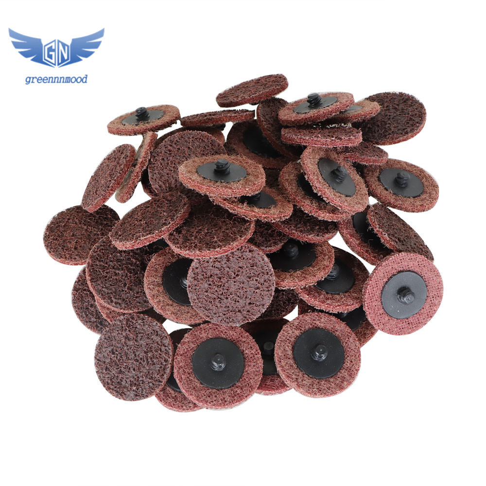 50× 2" Medium Surface Conditioning Discs Roll Lock Die Grinder Sanding Pads New