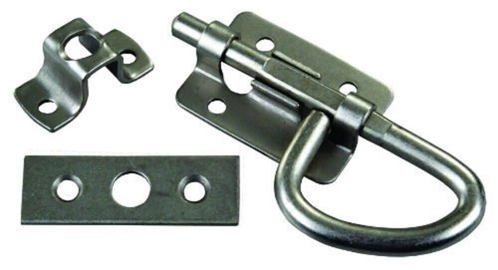 JR Products 20655 Silver Universal Bolt Latch