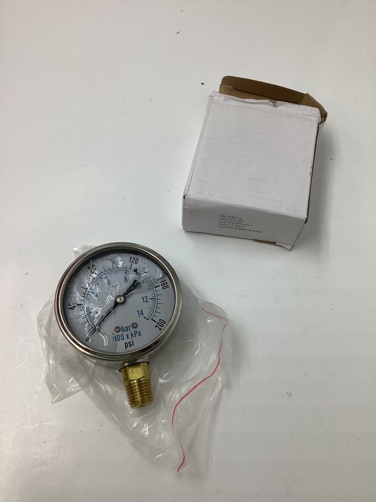 (QTY 9) Manometer Multiple Function 200 PSI Air Compressor 1/4" NPT Bottom Mount