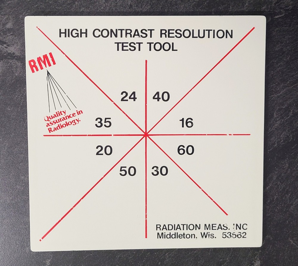 RMI High Contrast Resolution Test Tool - 141
