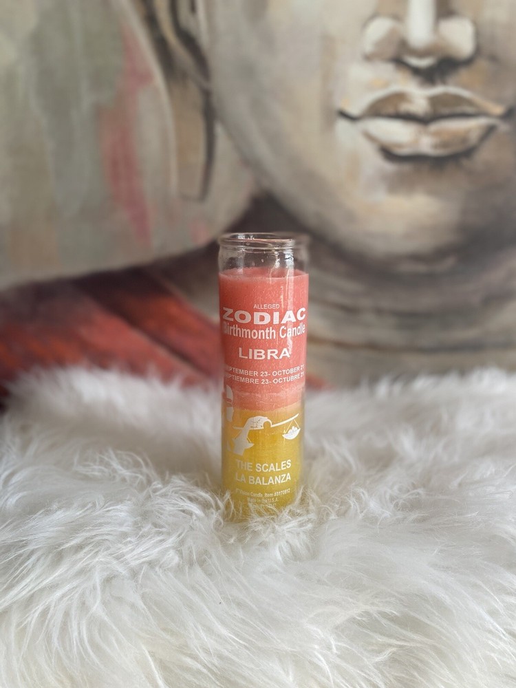 Libra zodiac candle