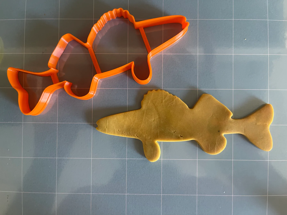 Walleye Fish Outline Cookie cutter