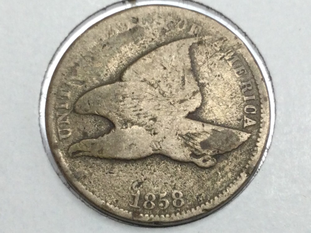 1858 pair of Flying Eagle Cents