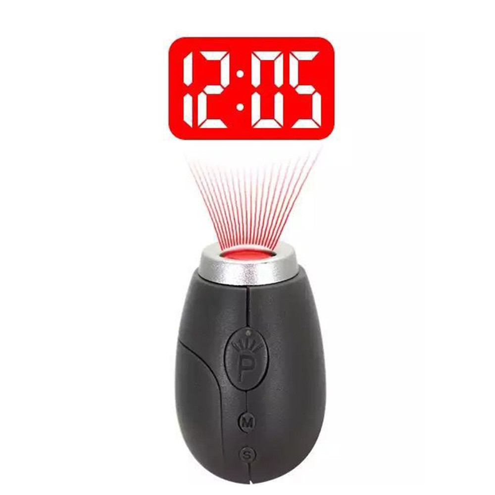 LCD Voice Talking LED Projection Digital Alarm Clock Time Temperature Projector