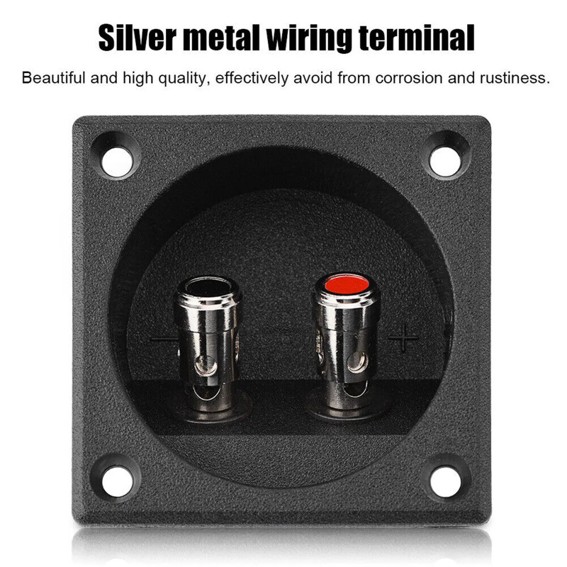 2/4PC Speaker Box Terminal 2-Wire Round Spring Cup Connector Subwoofer Enclosure