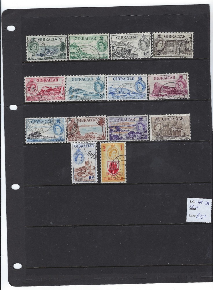 352 Gibralter 1953 Set FU