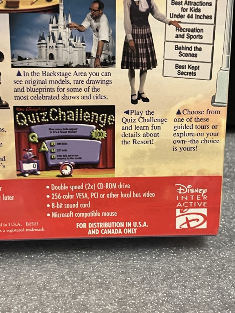 The Walt Disney World Explorer Vintage Interactive CD-ROM Windows