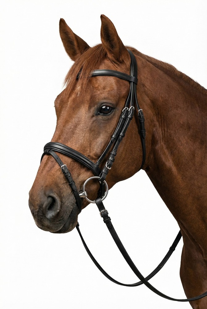 Horse SS Loose Ring Snaffle Bit with Copper Rollers Mouth 35567