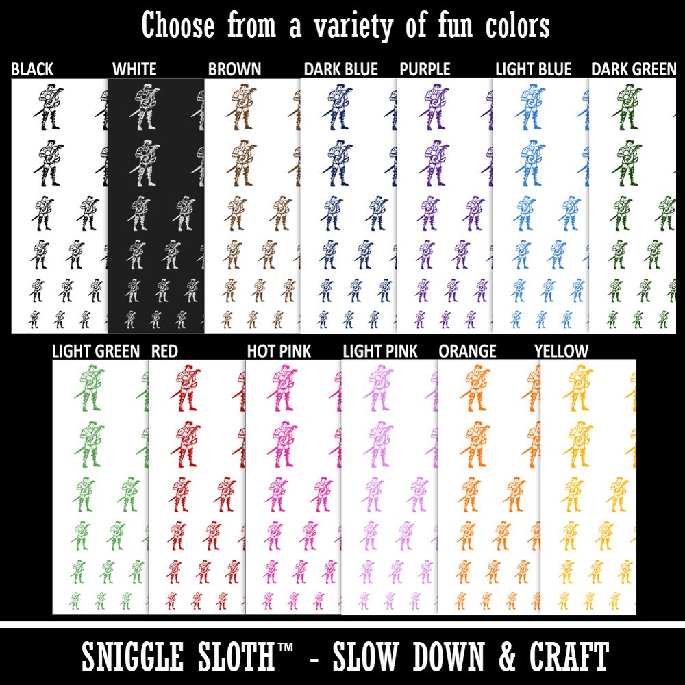 RPG Class Bard Musician Temporary Tattoo Water Resistant Set