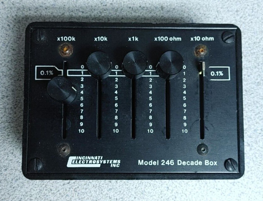 CINCINNATI ELECTROSYSTEMS MODEL 246 DECADE BOX 10-1M Ohm WOW!!