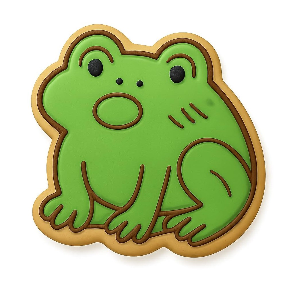 Curious Croaking Toad Cookie Cutter & Stamp - 4x3.5 Fun Kitchen Baking