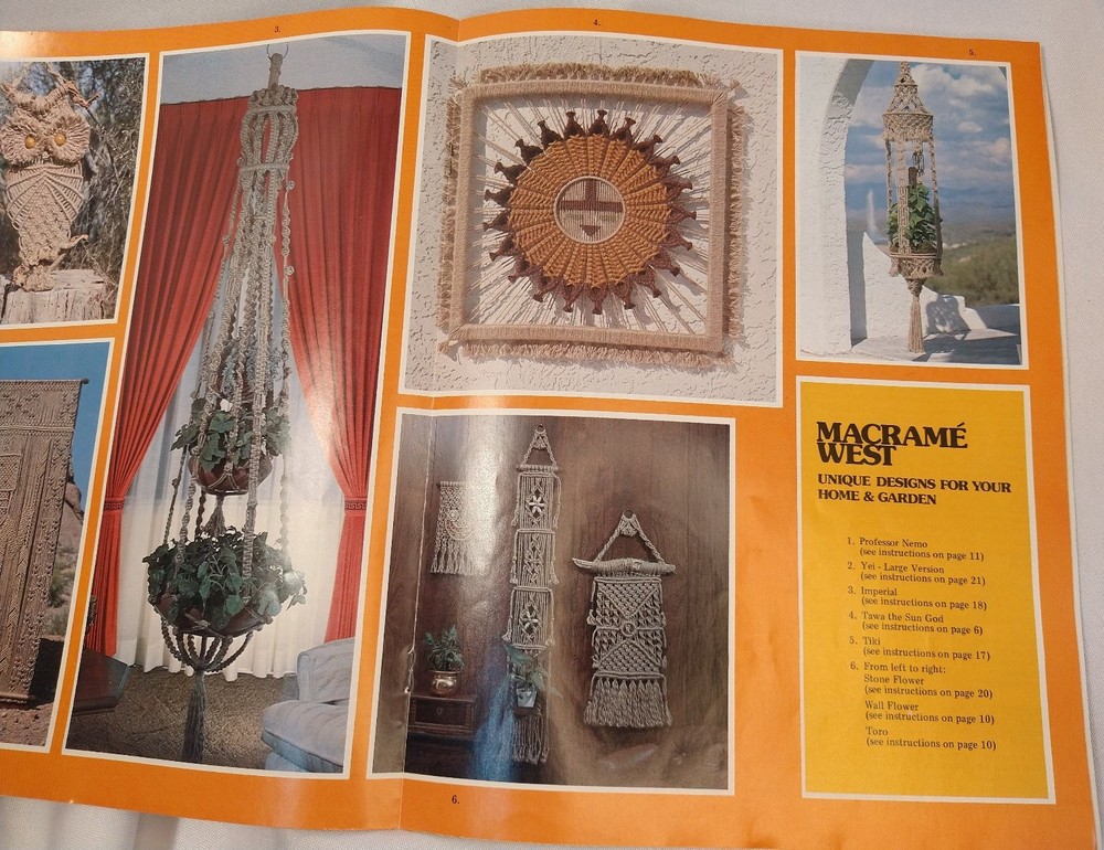 Macramé West by Margo Kaplin & Curt Hunsaker Instruction Book 1975