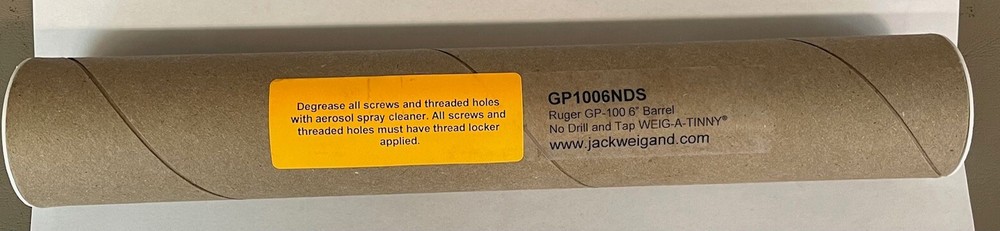 Weigand Combat Scope Base For Ruger GP-100 6" Barrel Silver GP1006NDS