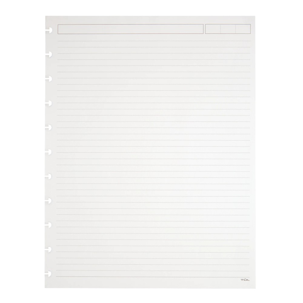 TUL Custom Note-Taking System Discbound Refill Pages, 8.5"x11", 50 Sheets, White