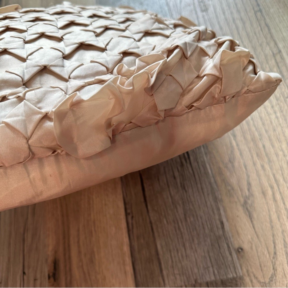 Silk Woven Cream Throw Pillow