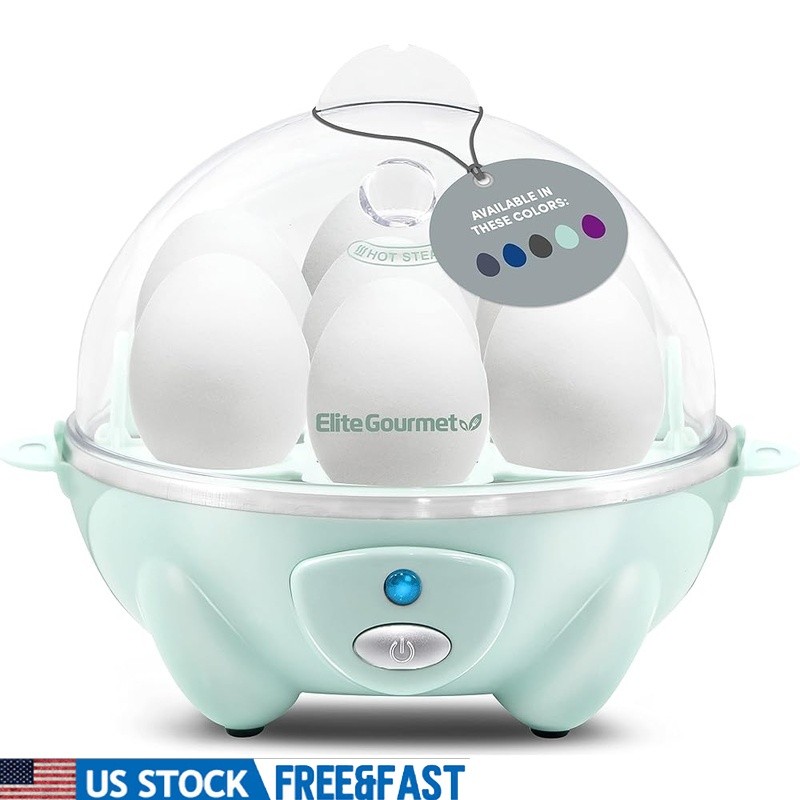 Egg Cooker Rapid Boiling 7 Egg Capacity Easy Peel Timer Multi Purpose Gadget New