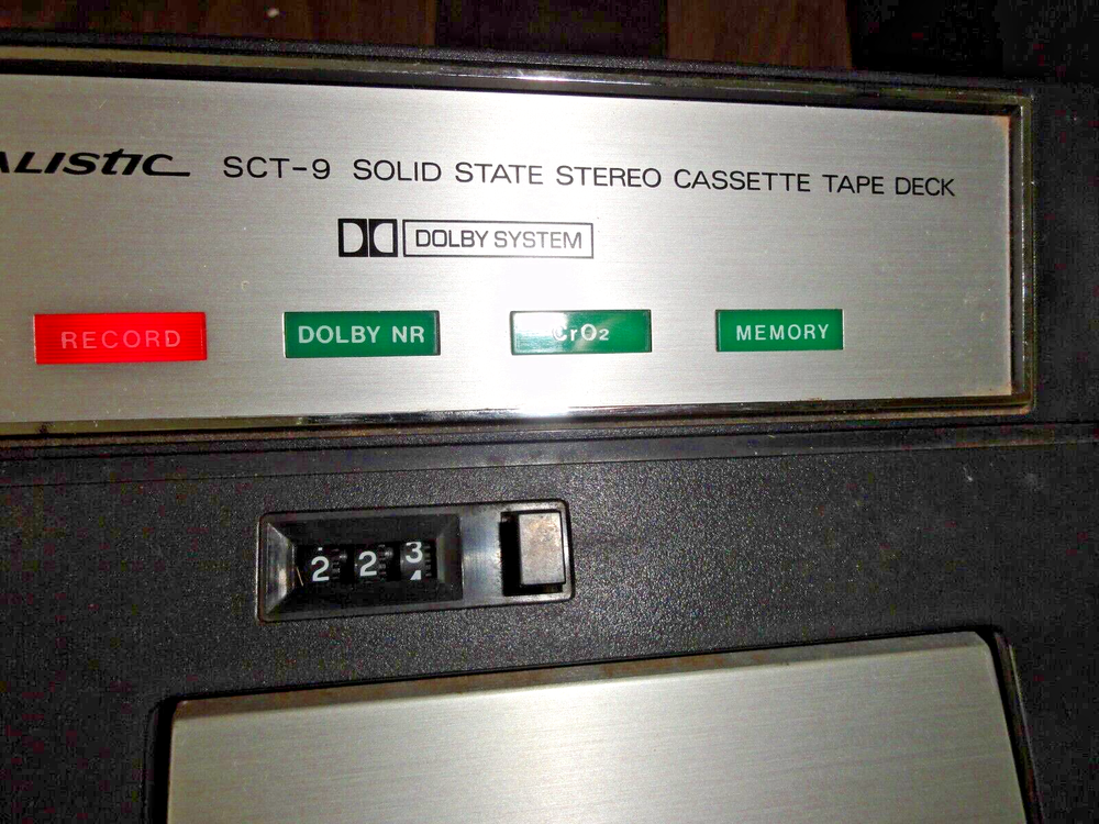 Vintage Realistic SCT-9 Solid State Stereo Cassette Deck Good for Restoration