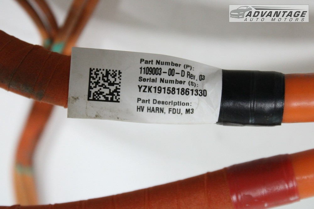 2017-2023 TESLA MODEL 3 BATTERY PACK HIGH VOLTAGE TUNNEL WIRE CABLE HARNESS OEM