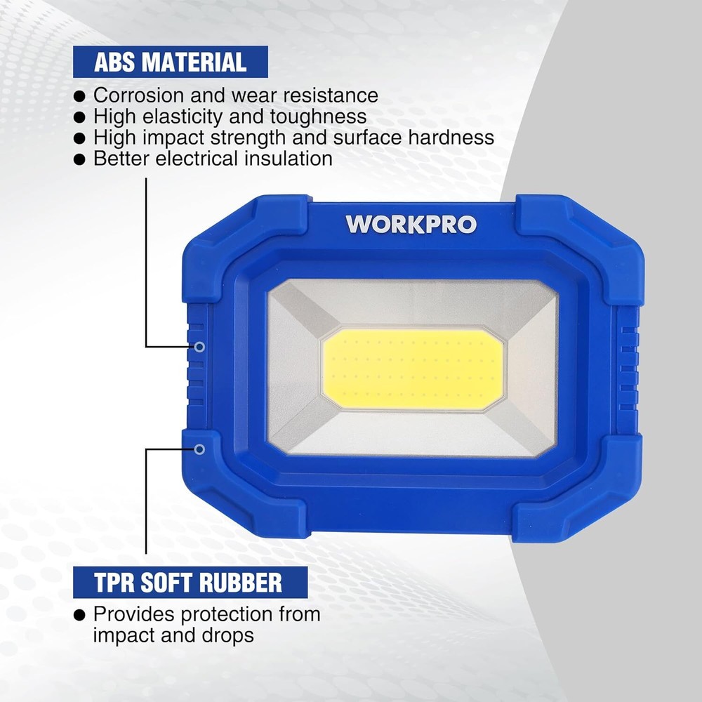 2000LM Rechargeable LED Work Light 2PC Magnetic Work Light Stand COB Flood Light