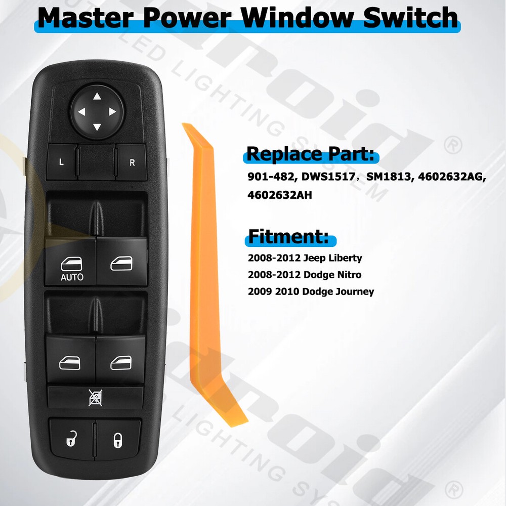 Master Control Window Switch Front Driver for Dodge Journey Nitro Jeep Liberty