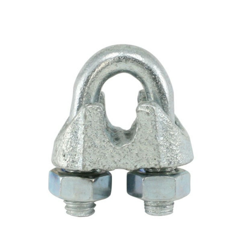1/16" MALLEABLE E-Galvanized WIRE ROPE CLIPS 25/BOX