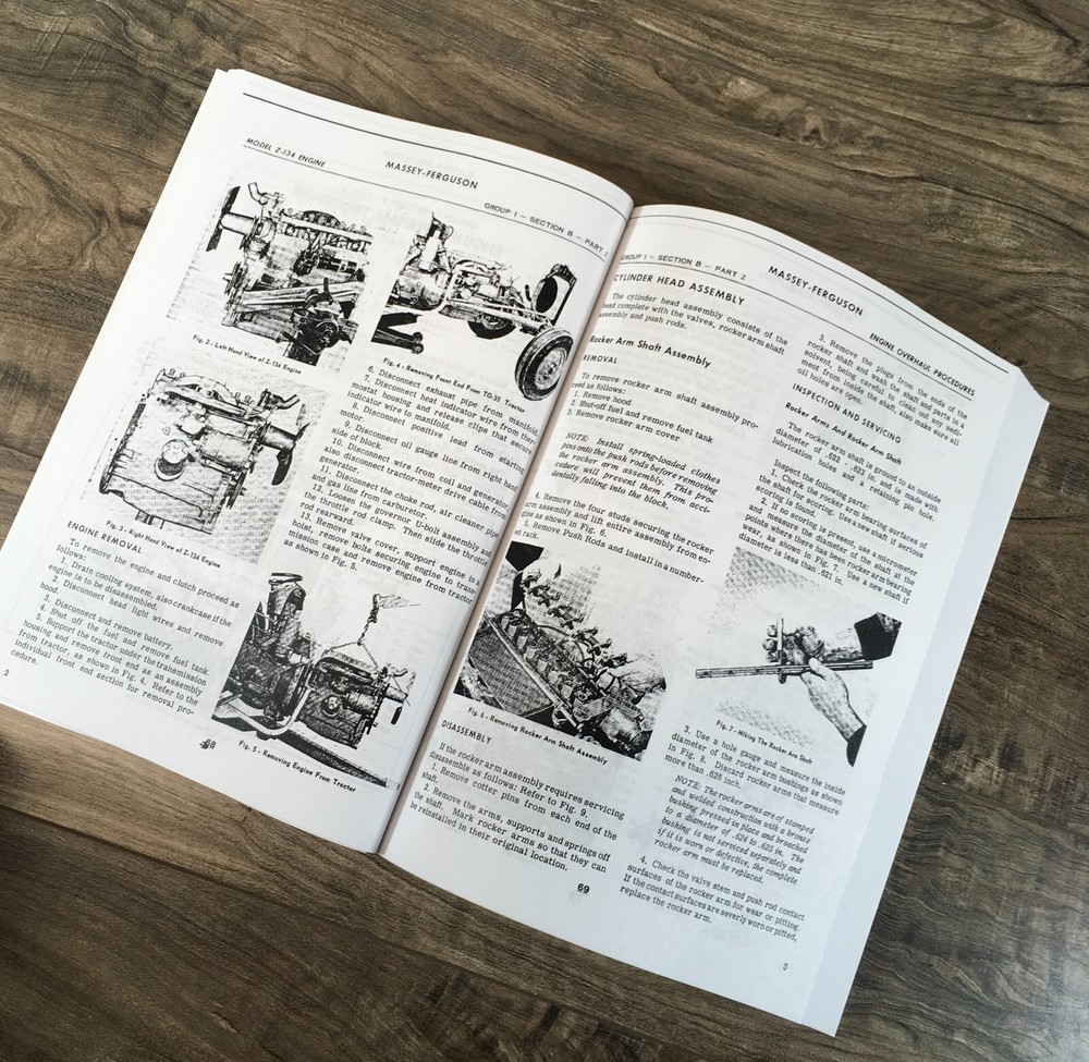 Set Massey Ferguson Mf35 35 Diesel Tractor Service Operator Manuals Technical
