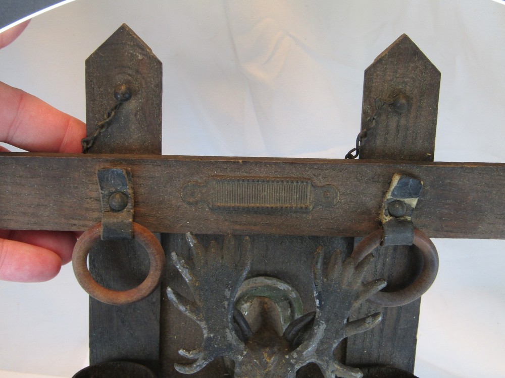 Antique Match Stick Holder - Moose - Rustic Cabin Decor - Wall Mount