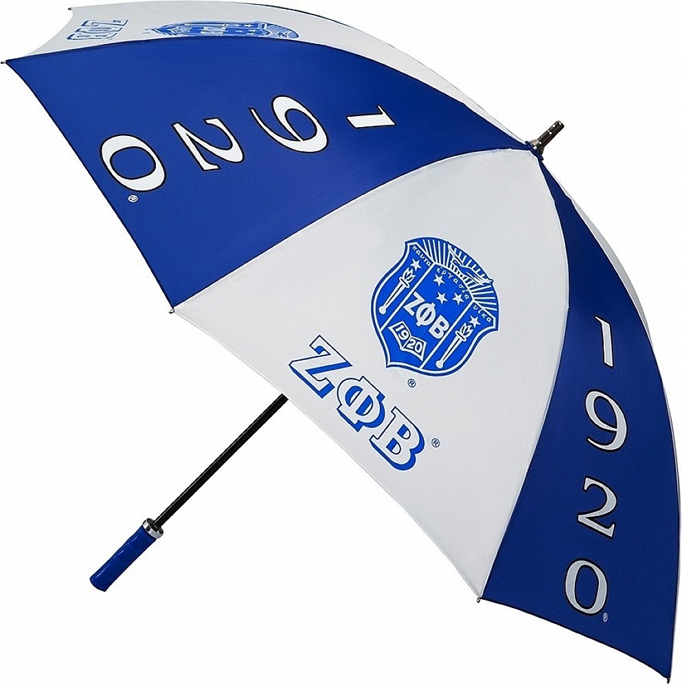 Zeta Phi/Φ Beta Jumbo Umbrella [Blue/White - 60"]