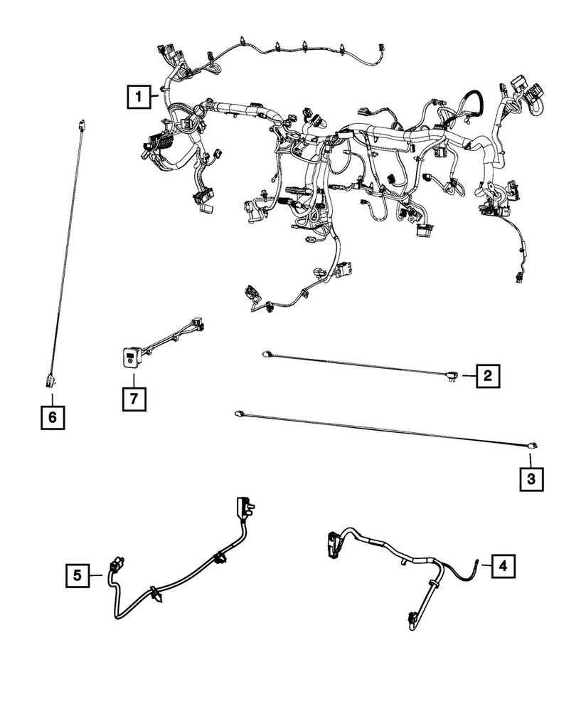 Genuine Mopar Instrument Panel Wiring 68205628AF