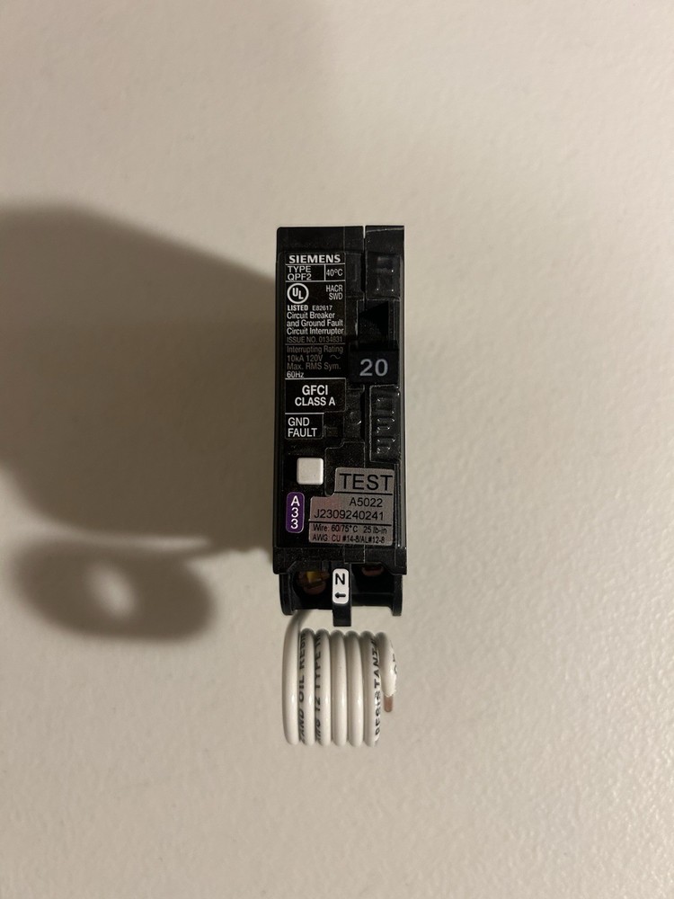 New Siemens QF120A Breaker