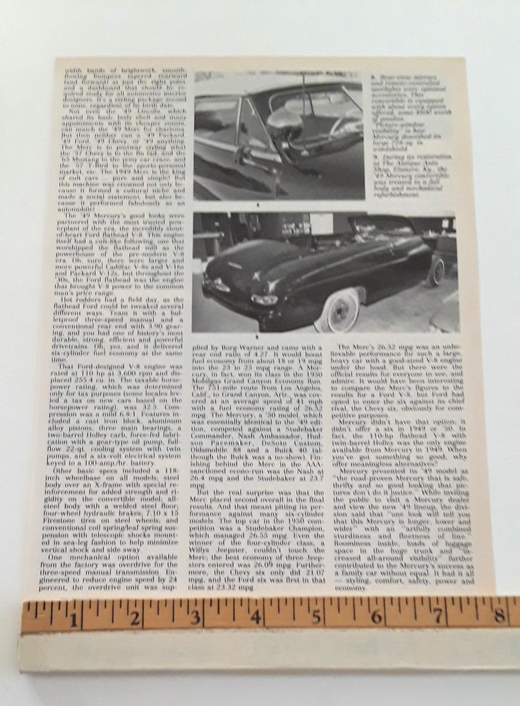 1949 MERCURY ORIGINAL 1993 ARTICLE