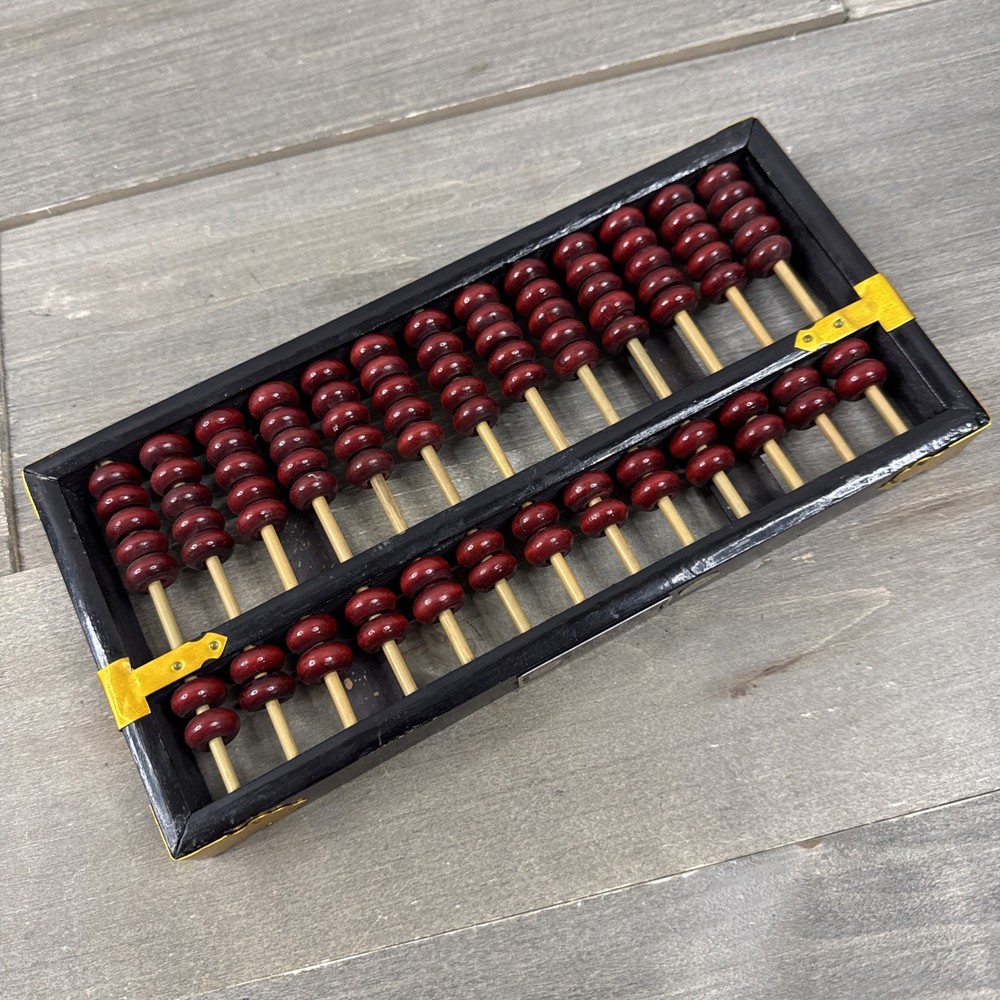 Abacus XingYuan Brand Black Lacquer Red Beads