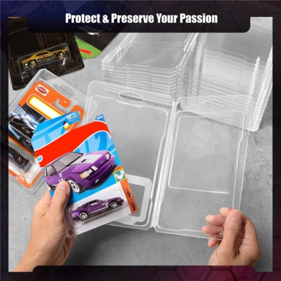 24Pack Clear Protector Case Plastic Display Fit For Hot Wheels & Matchbox Basic