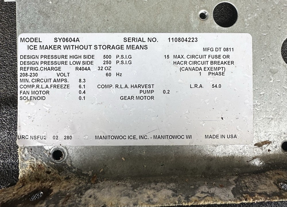 Manitowoc Ice Machine Compressor