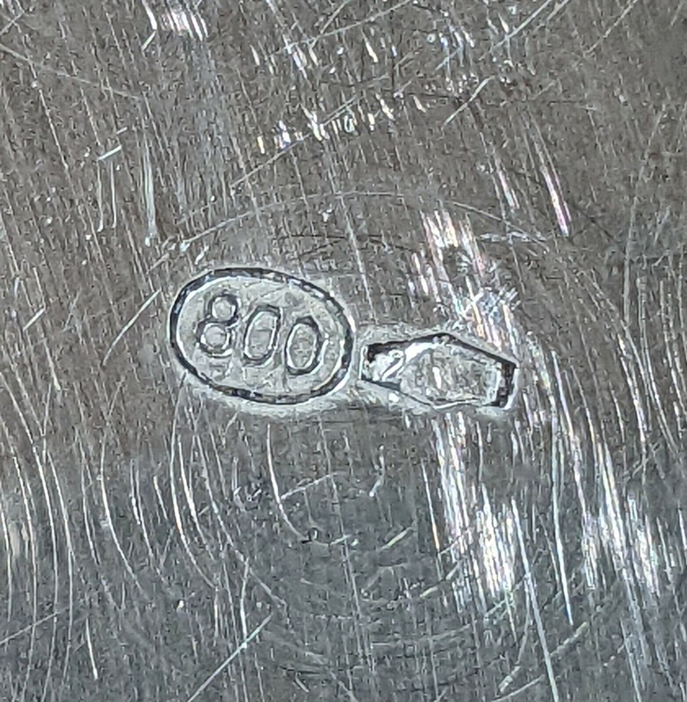European Silver Tray .800 Fine Silver 20.5" Diameter